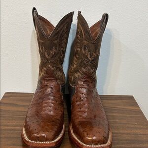 Brown Ostrich Cowboy Boots